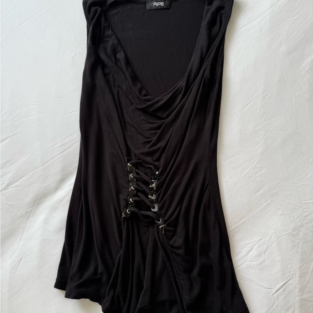Black Cowl Neck Sleeveless Sheath Camisole